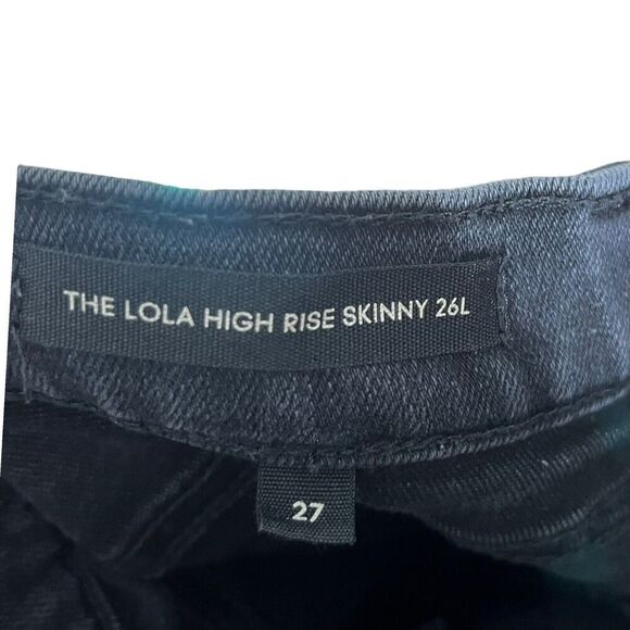 Aritzia Denim Forum The Lola Jeans Women’s Size 27 Black Washed High Rise Skinny - Picture 11 of 13